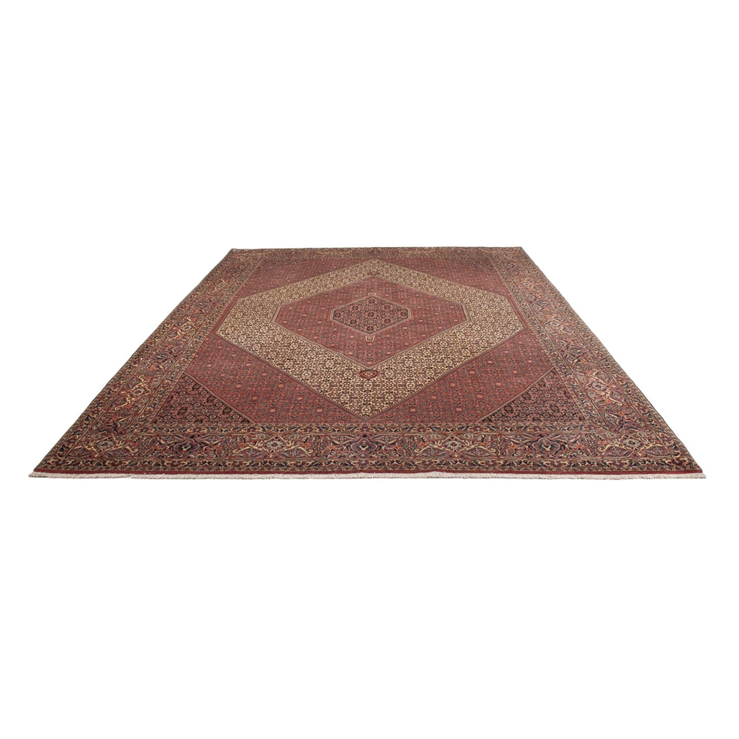 Tapis persan - Bidjar - 345 x 250 cm - rouge foncé