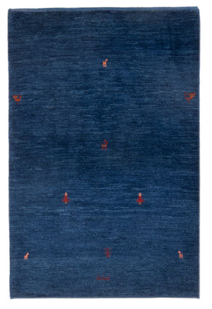 Tapis Gabbeh - Persan - 162 x 100 cm - bleu foncé