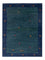Tapis Gabbeh - Persan - 139 x 100 cm - bleu pétrole