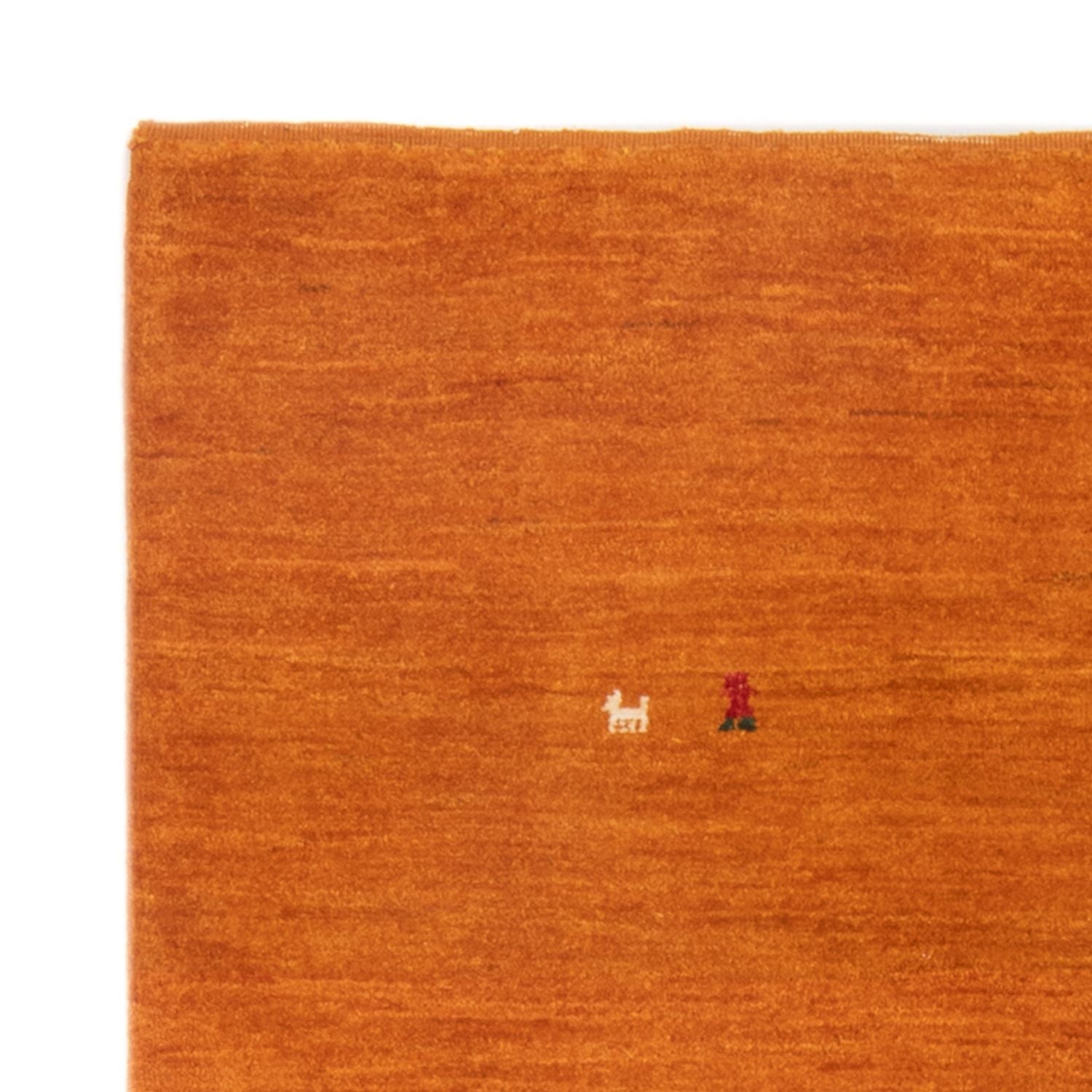 Tapis Gabbeh - Persan - 128 x 100 cm - orange