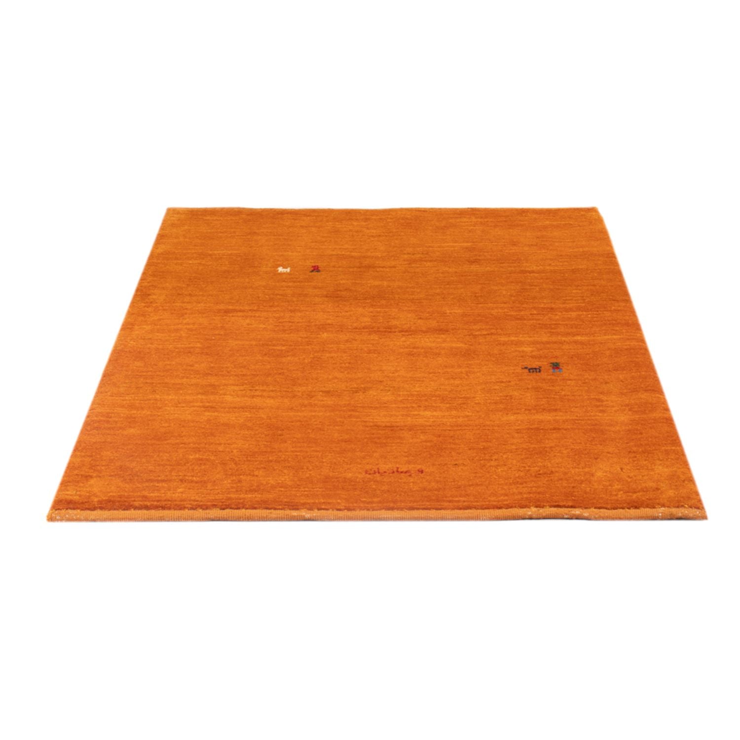 Tapis Gabbeh - Persan - 128 x 100 cm - orange