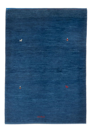 Tapis Gabbeh - Persan - 160 x 107 cm - bleu foncé