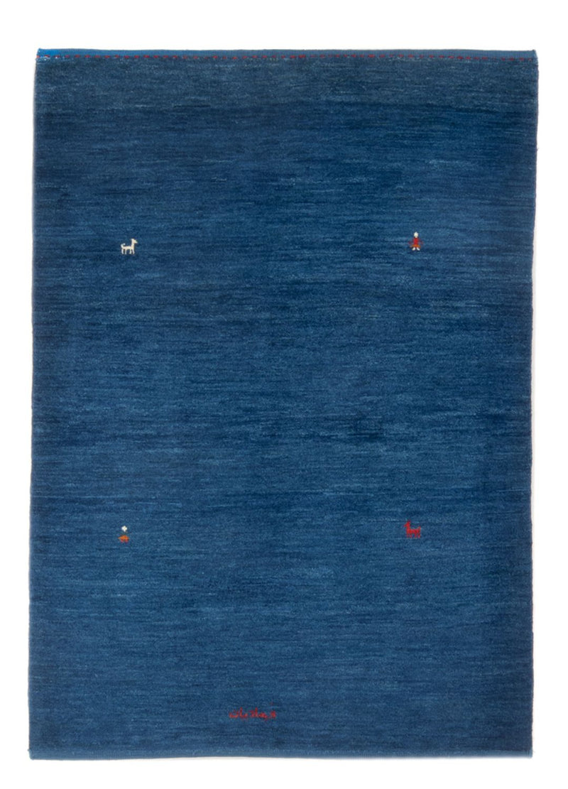 Tapis Gabbeh - Persan - 160 x 107 cm - bleu foncé