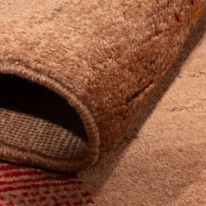 Tapis Gabbeh - Persan - 161 x 104 cm - marron clair