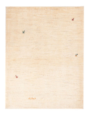 Tapis Gabbeh - Persan - 153 x 108 cm - beige clair