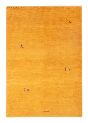 Tapis Gabbeh - Persan - 147 x 100 cm - or