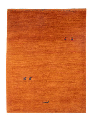 Tapis Gabbeh - Persan - 147 x 104 cm - orange