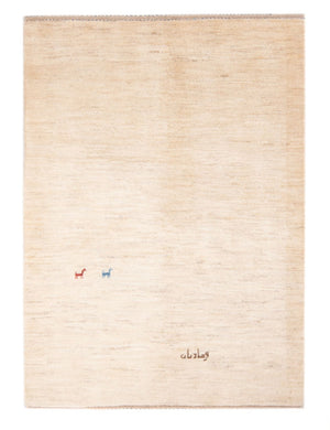 Tapis Gabbeh - Persan - 158 x 108 cm - beige clair