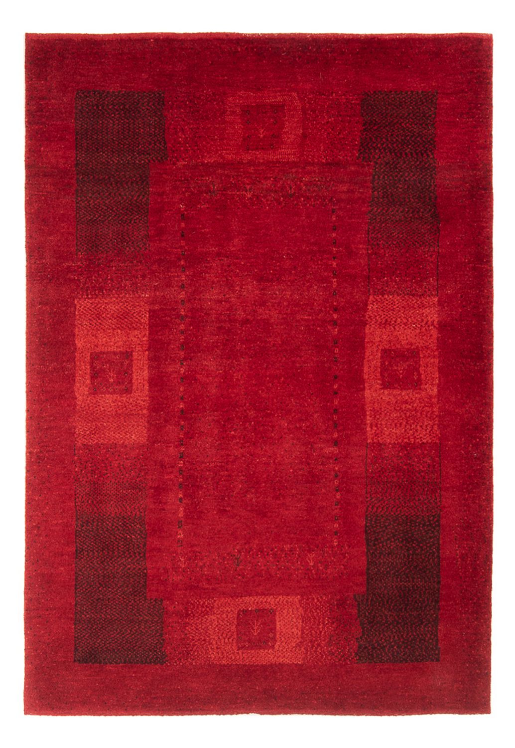 Tapis Gabbeh - Persan - 180 x 127 cm - rouge foncé