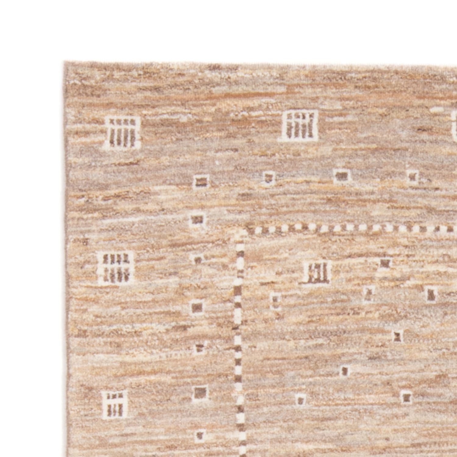 Tapis Gabbeh - Persan - 144 x 100 cm - marron clair