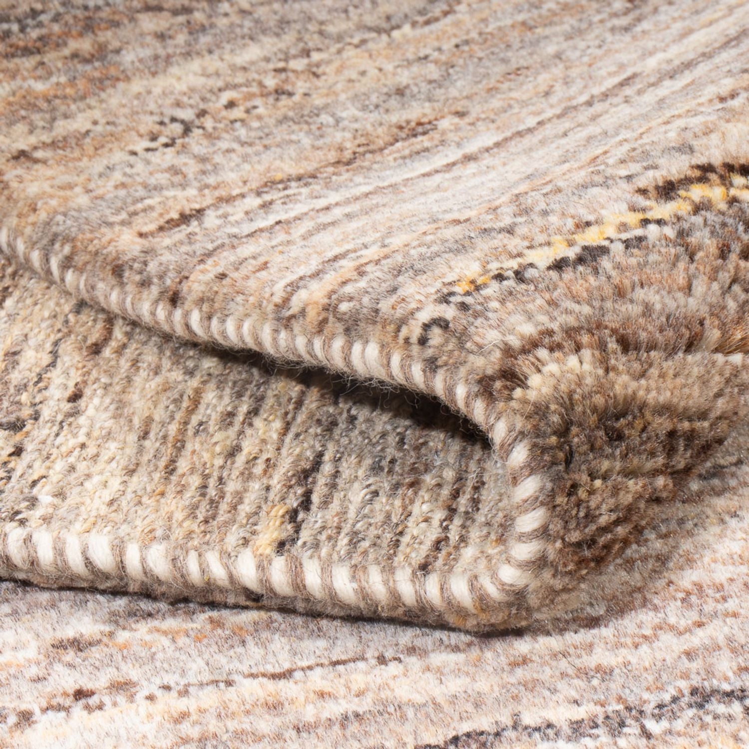 Tapis Gabbeh - Persan - 194 x 154 cm - beige foncé
