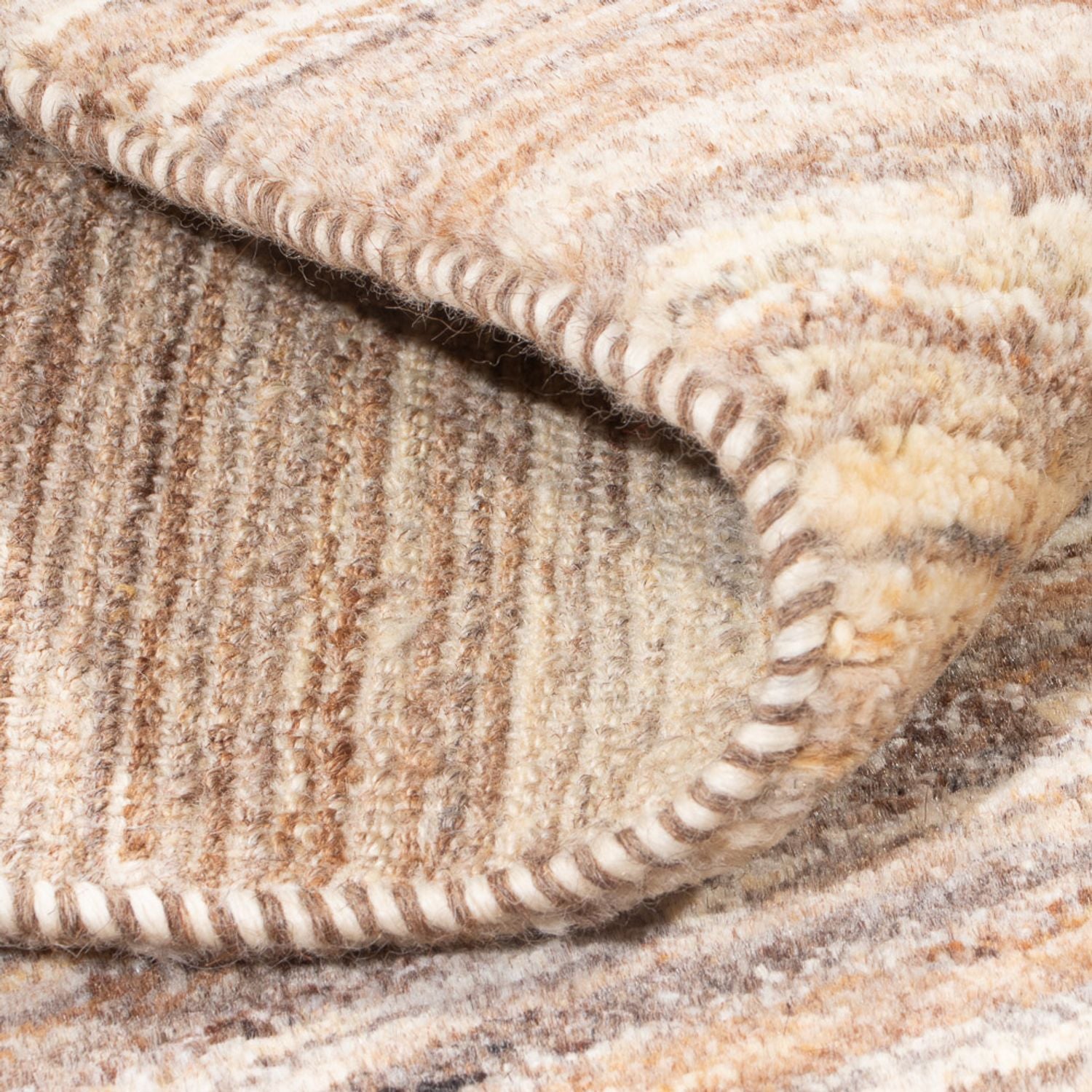 Tapis Gabbeh - Persan - 145 x 100 cm - beige foncé