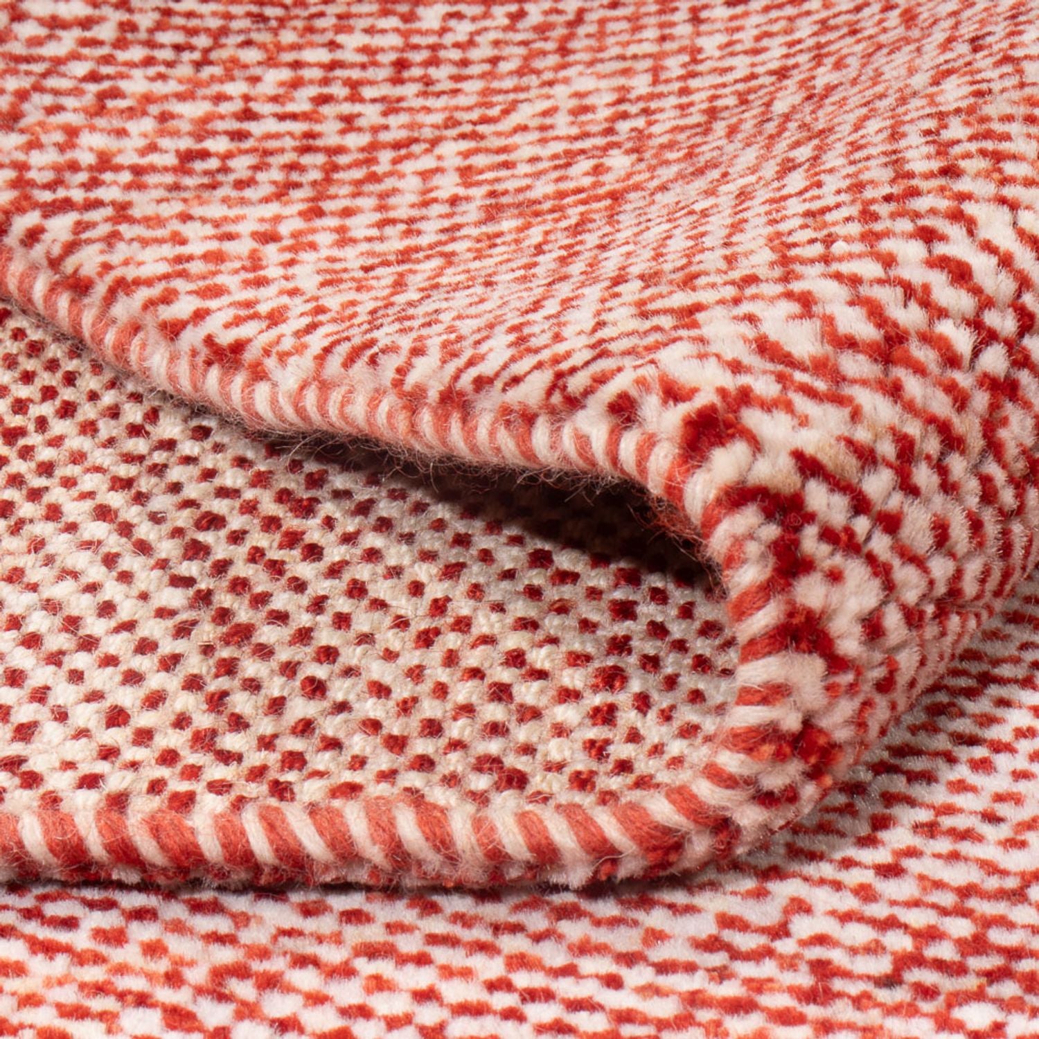 Gabbeh Teppich - Perser quadratisch  - 200 x 183 cm - hellrot
