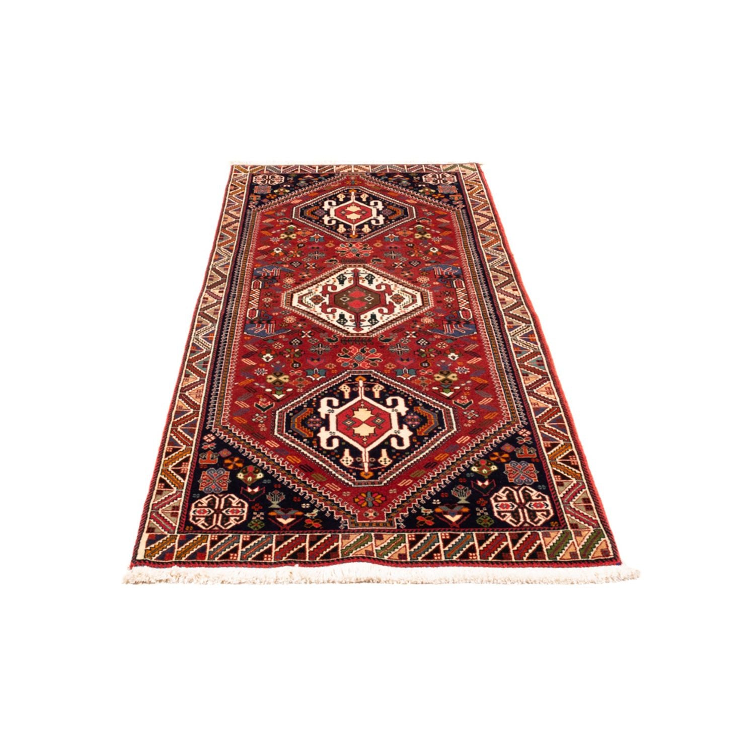 Tapis de couloir Tapis persan - Nomadic - 200 x 80 cm - rouge