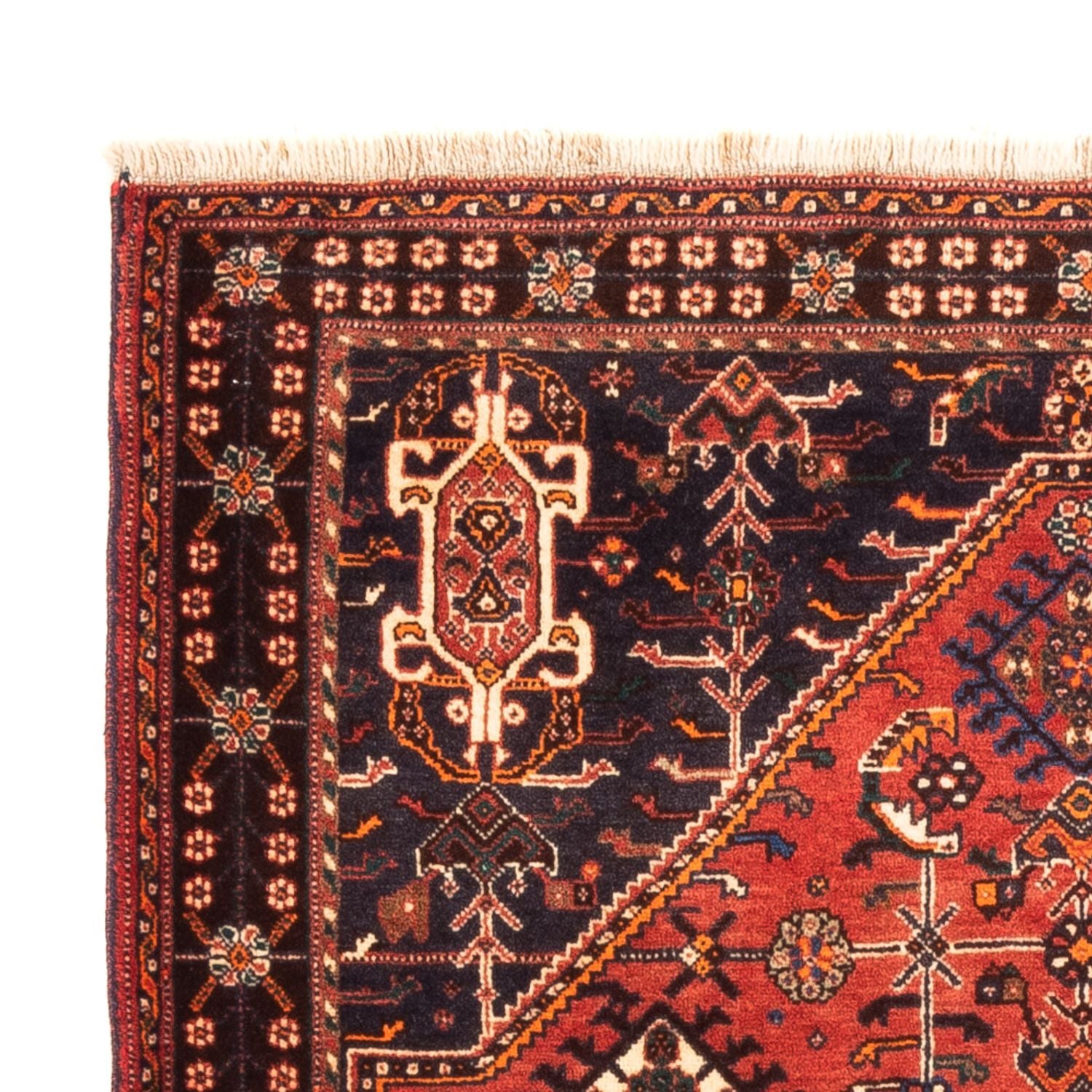 Tapis persan - Nomadic - 140 x 108 cm - rouge
