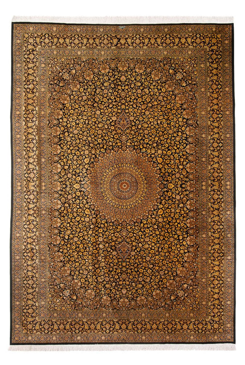 Tapis en soie - Ghom soie - Premium - 353 x 242 cm - noir