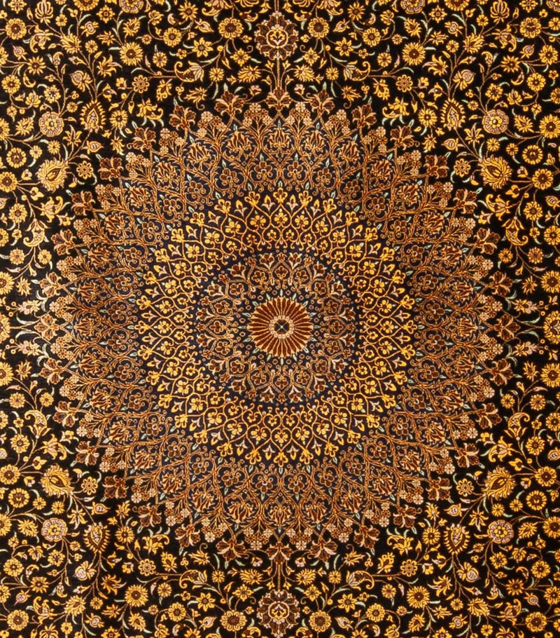 Tapis en soie - Ghom soie - Premium - 353 x 242 cm - noir