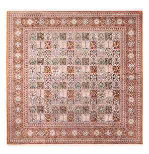Tapis en soie - Ghom soie - Premium carré  - 250 x 250 cm - multicolore