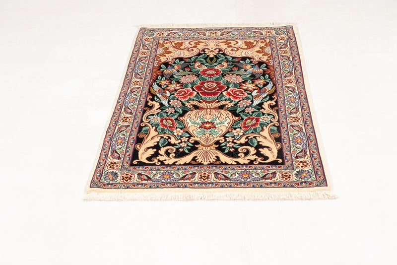 Tapis persan - Isfahan - Premium - 105 x 70 cm - bleu foncé