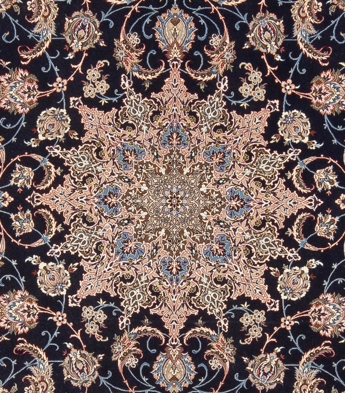 Tapis persan - Isfahan - Premium - 355 x 255 cm - bleu foncé