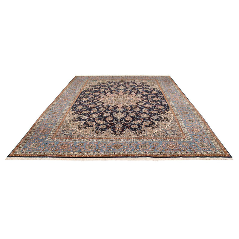 Tapis persan - Isfahan - Premium - 355 x 255 cm - bleu foncé