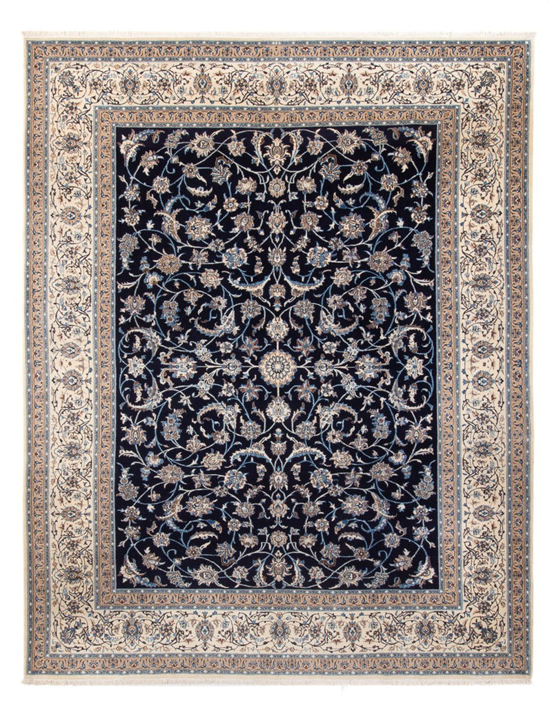 Tapis persan - Nain - 395 x 300 cm - bleu foncé