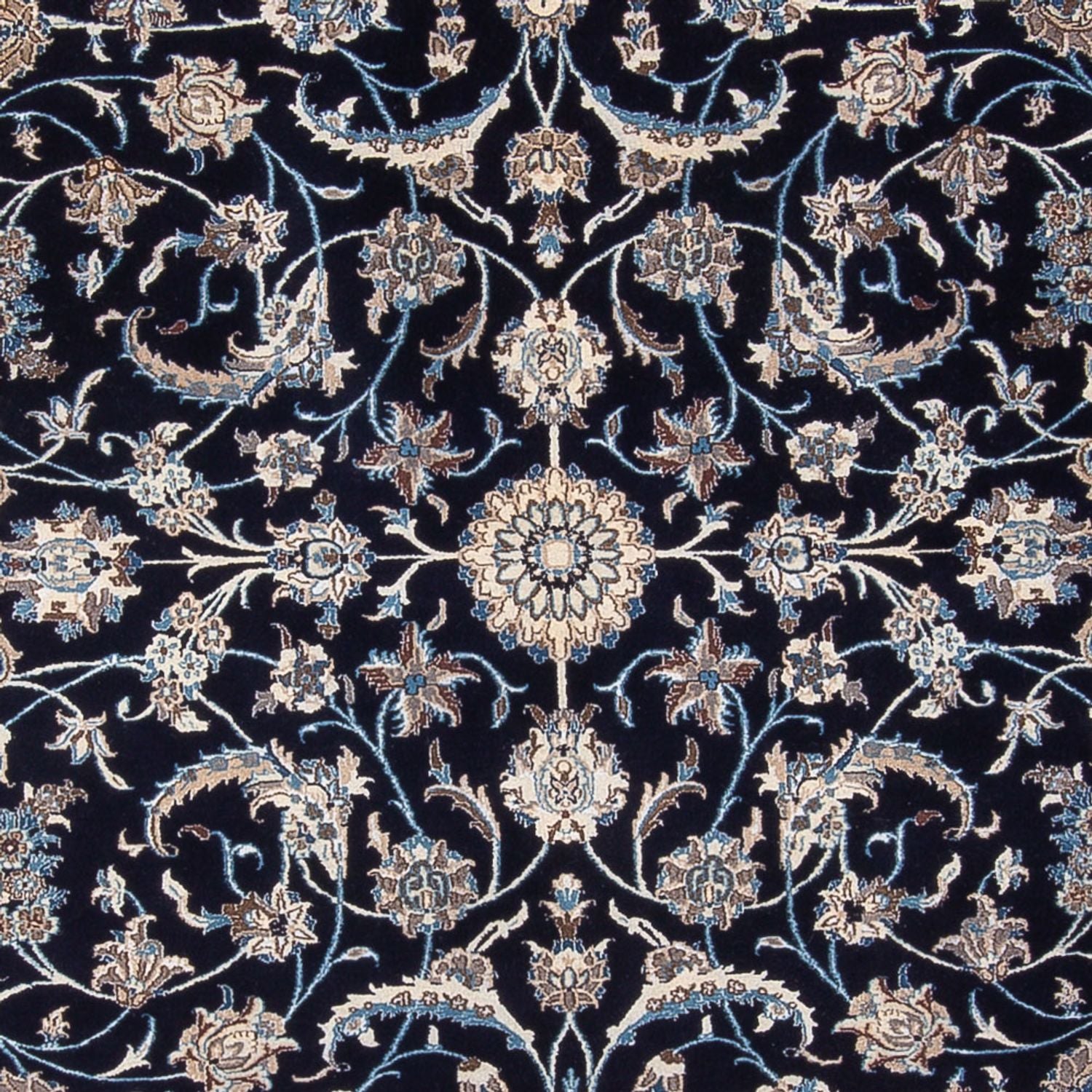 Tapis persan - Nain - 395 x 300 cm - bleu foncé
