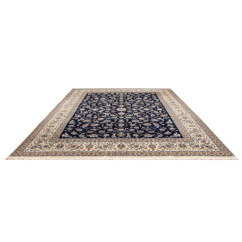 Tapis persan - Nain - 395 x 300 cm - bleu foncé