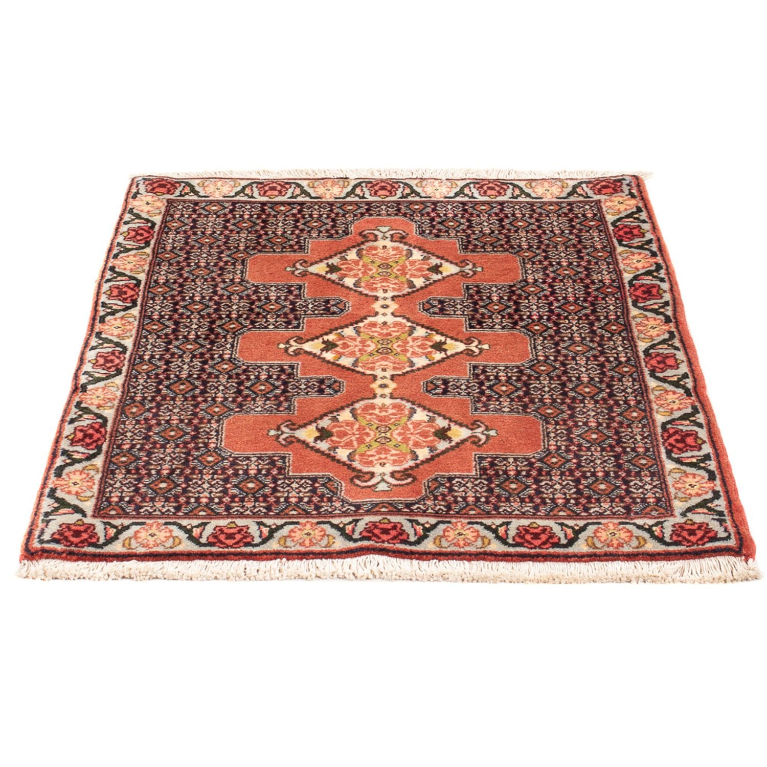 Tapis persan - Classique - 100 x 73 cm - orange