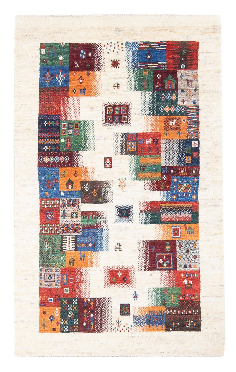 Tapis Gabbeh - Loribaft Persan - 136 x 85 cm - multicolore