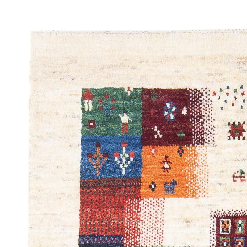 Tapis Gabbeh - Loribaft Persan - 136 x 85 cm - multicolore