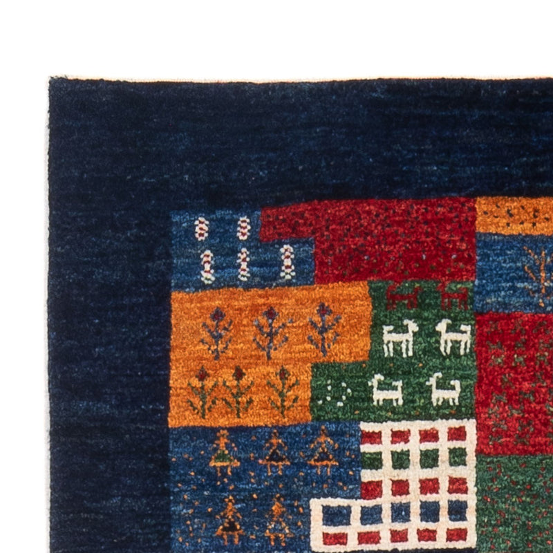 Tapis Gabbeh - Loribaft Persan - 129 x 83 cm - multicolore