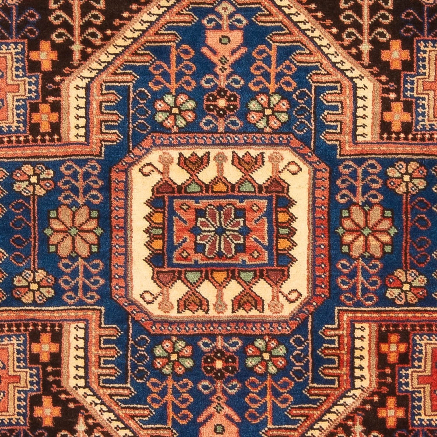 Tapis persan - Nomadic - 202 x 140 cm - bleu foncé