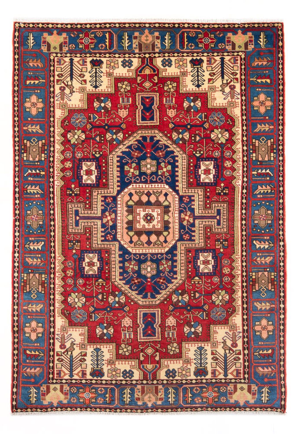 Tapis persan - Nomadic - 196 x 147 cm - bleu