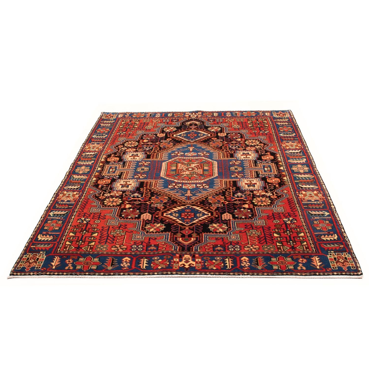 Perserteppich - Nomadic - 187 x 136 cm - bordeauxrot