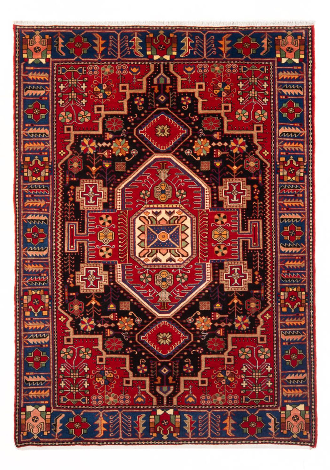 Perserteppich - Nomadic - 200 x 147 cm - bordeauxrot