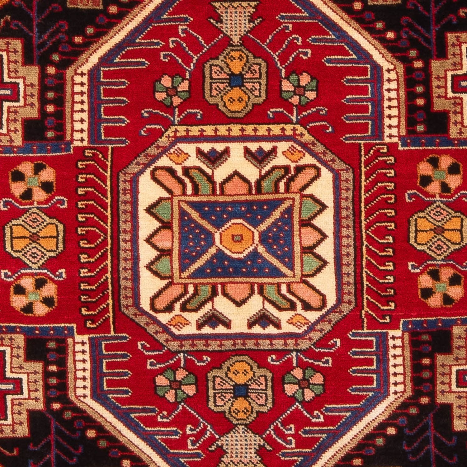 Perserteppich - Nomadic - 200 x 147 cm - bordeauxrot