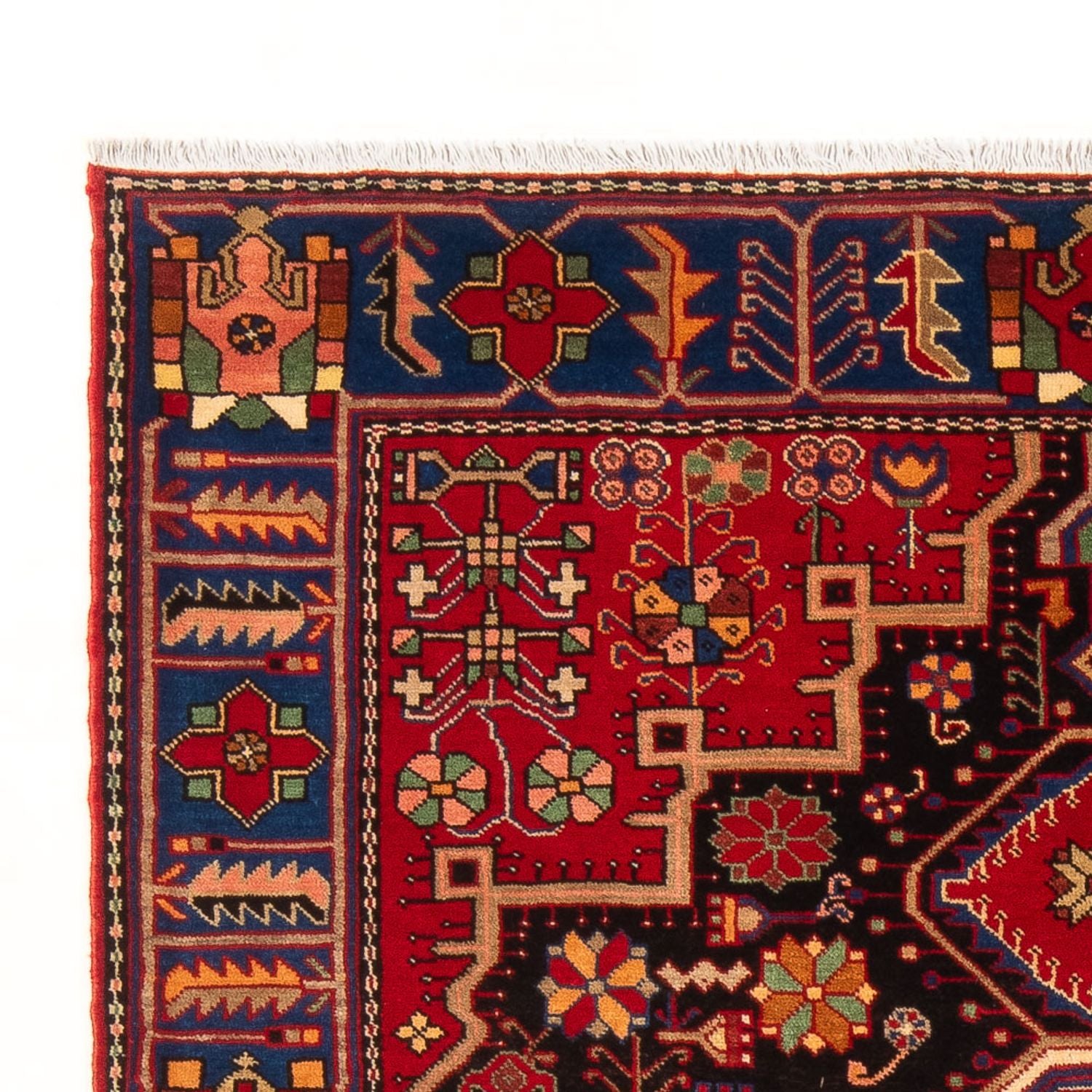 Perserteppich - Nomadic - 200 x 147 cm - bordeauxrot