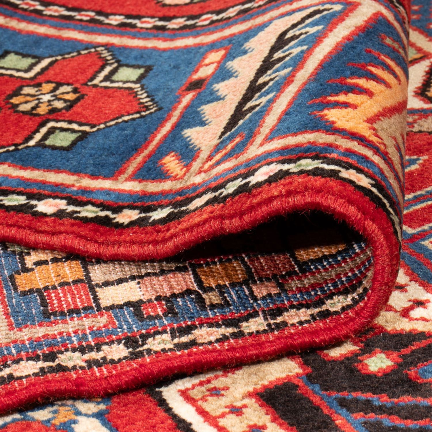 Perserteppich - Nomadic - 200 x 147 cm - bordeauxrot