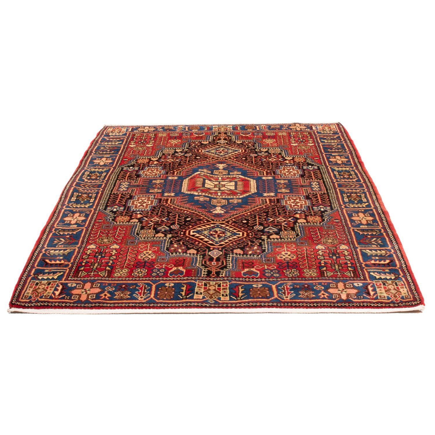 Perserteppich - Nomadic - 206 x 146 cm - bordeauxrot