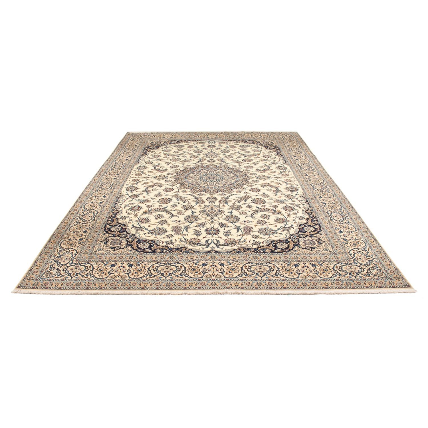 Tapis persan - Nain - 370 x 264 cm - crème