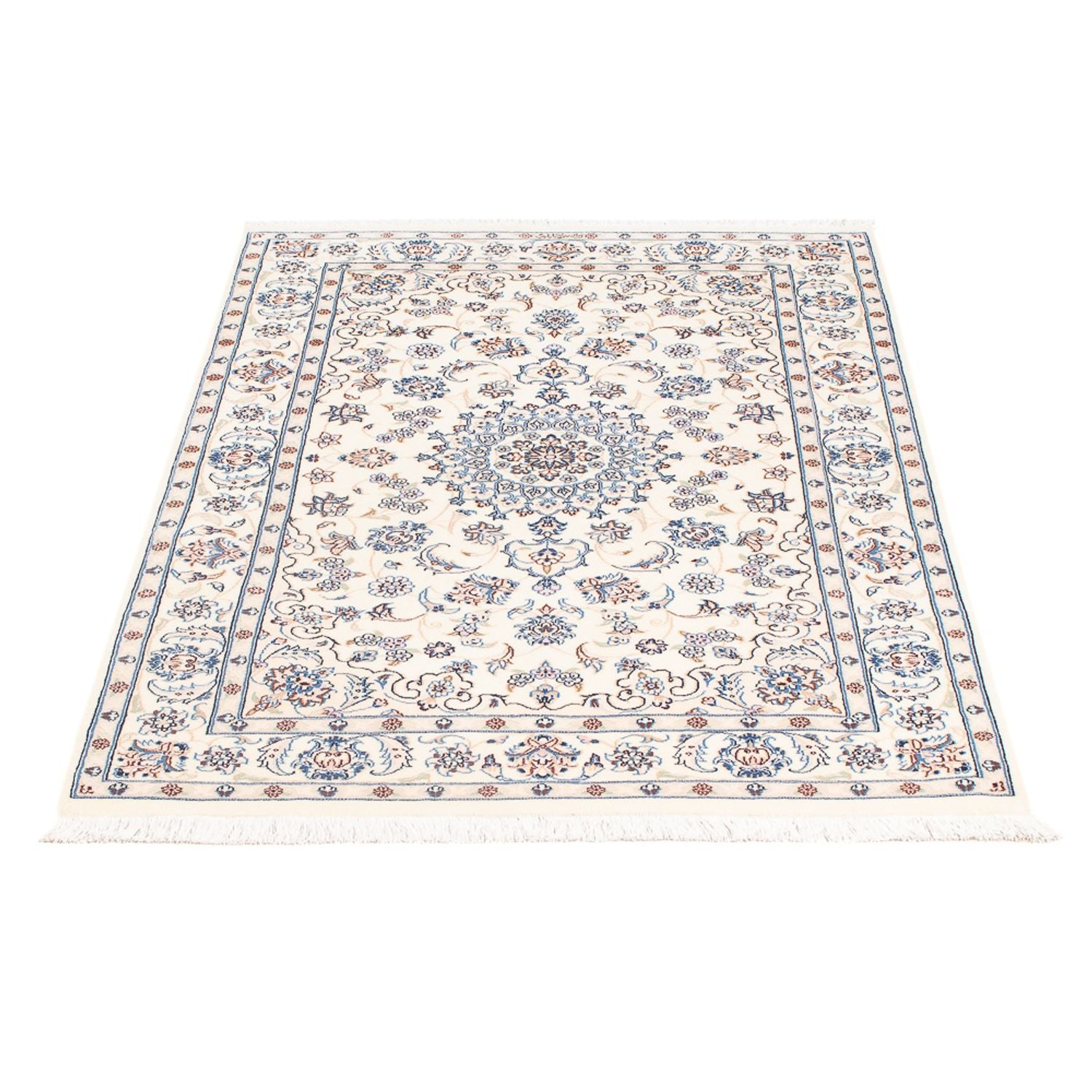 Tapis persan - Nain - Premium - 128 x 82 cm - crème