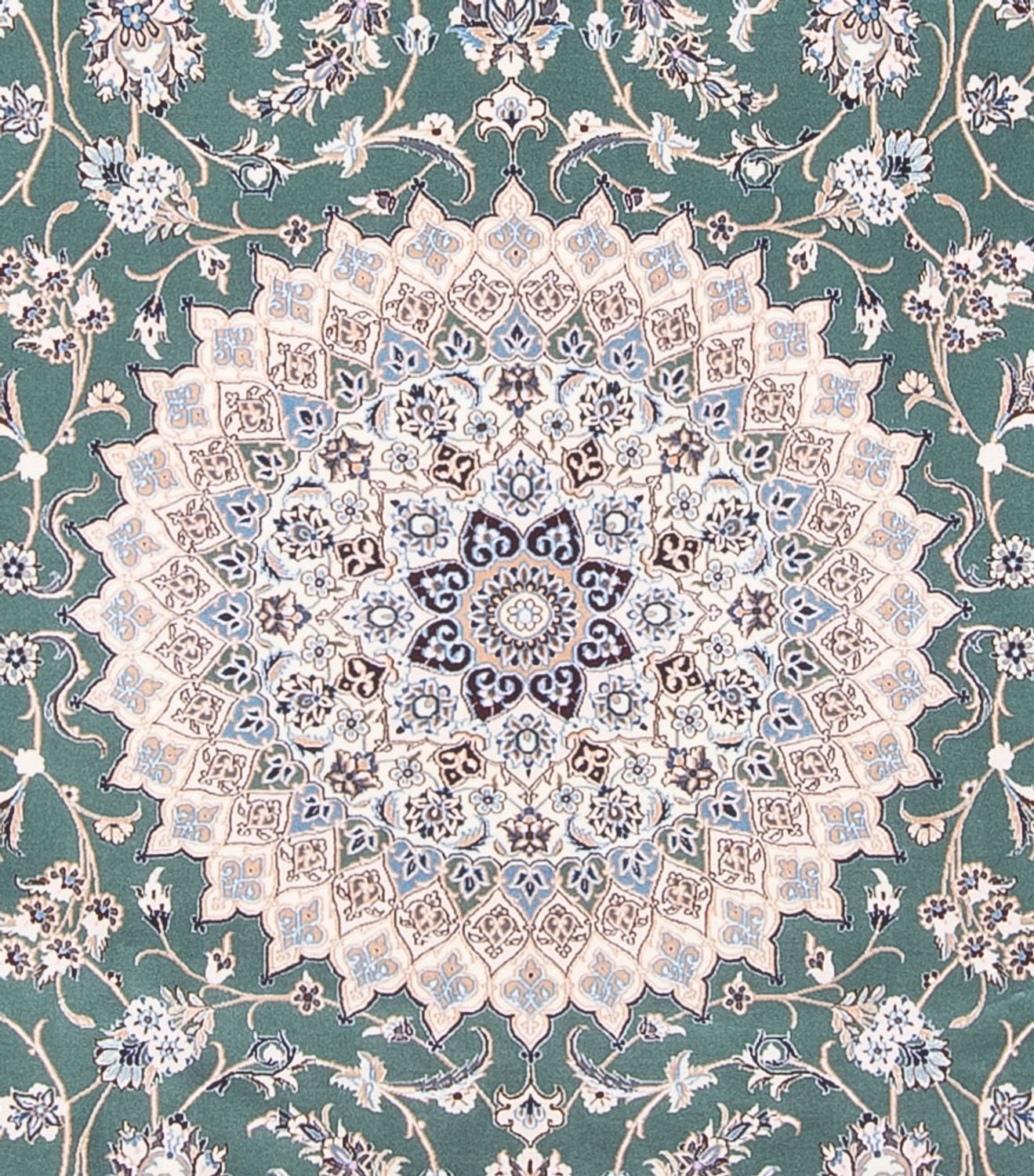 Tapis persan - Nain - Premium - 260 x 255 cm - vert