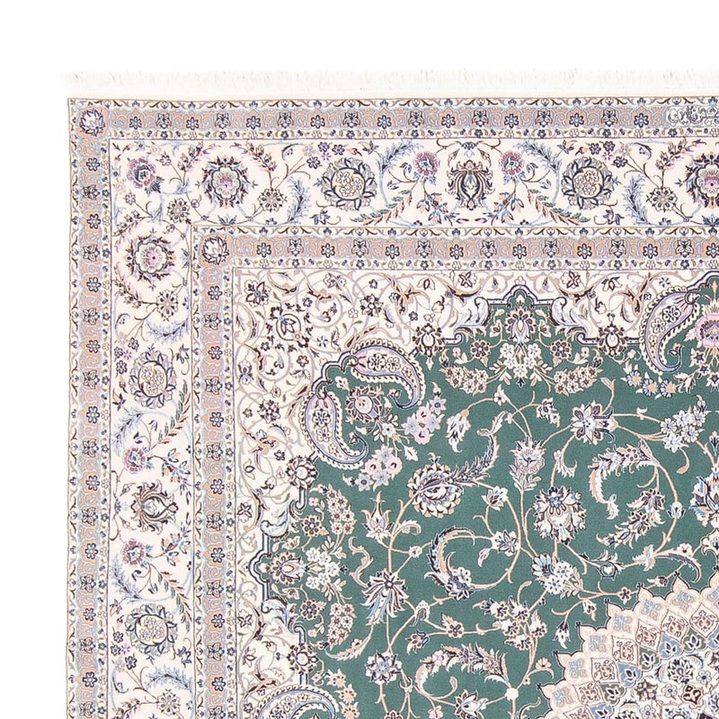 Tapis persan - Nain - Premium - 260 x 255 cm - vert