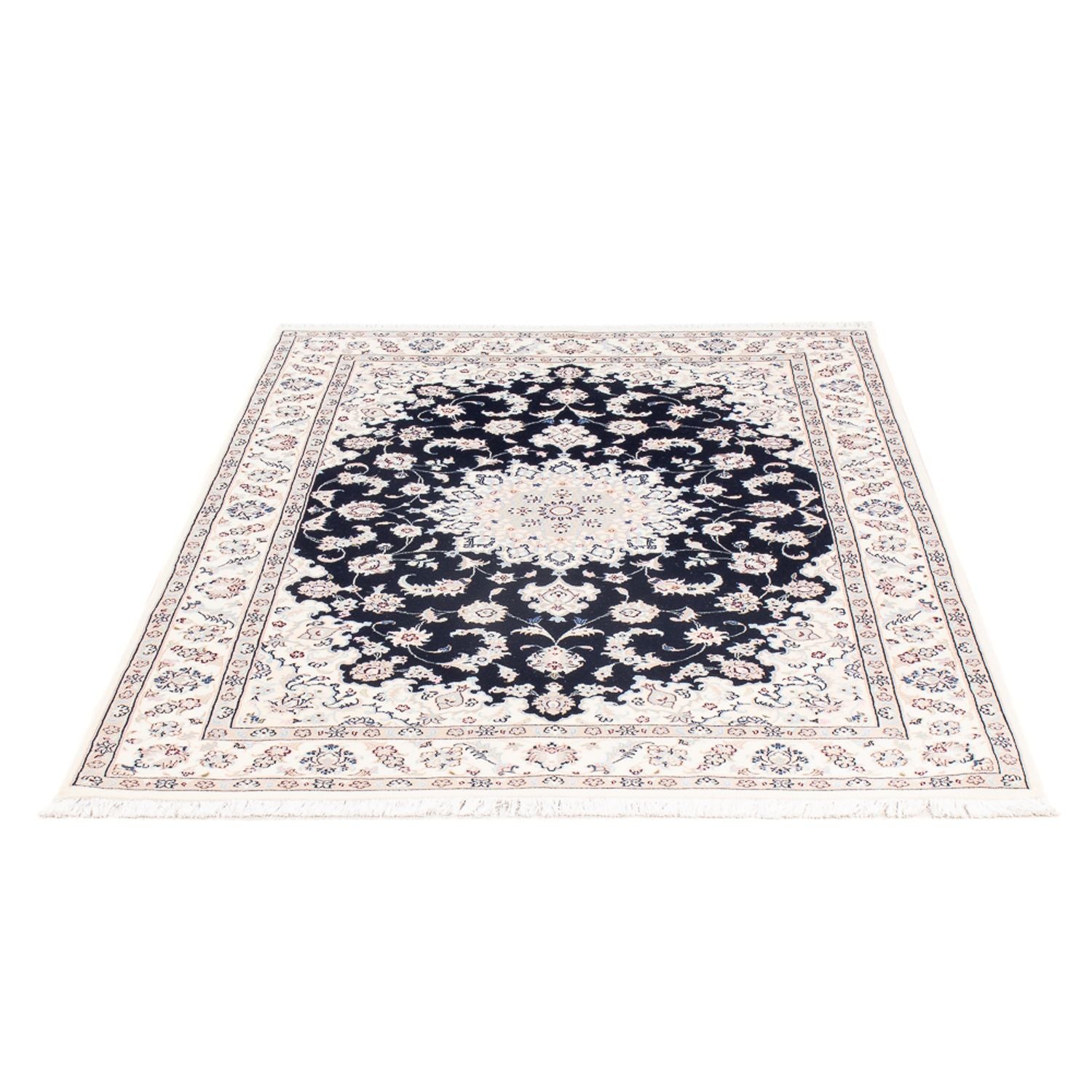 Tapis persan - Nain - Premium - 164 x 108 cm - bleu foncé