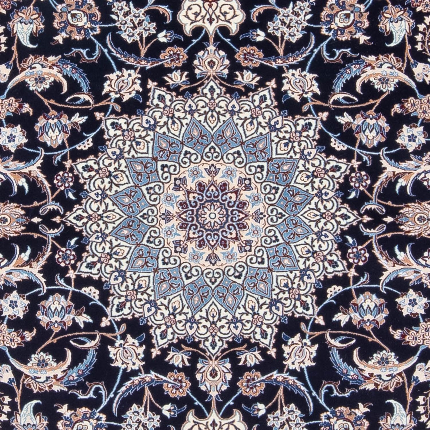 Tapis persan - Nain - Premium - 273 x 184 cm - bleu foncé