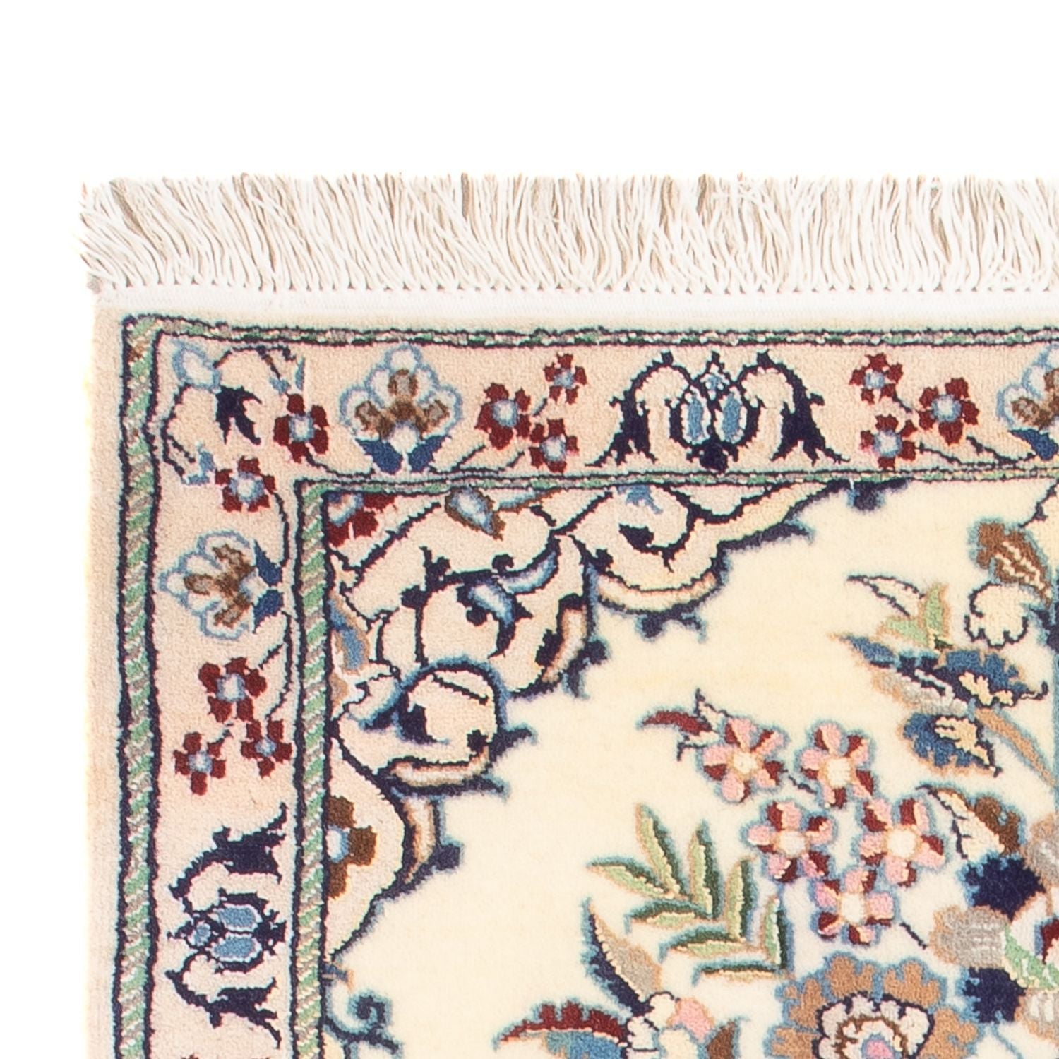 Tapis persan - Nain - Premium - 80 x 50 cm - crème