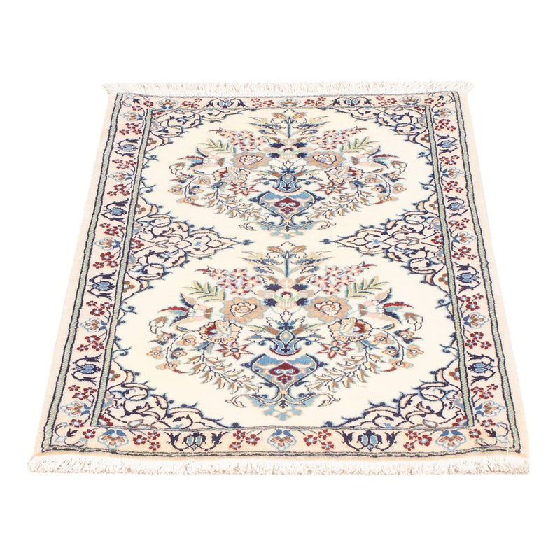 Tapis persan - Nain - Premium - 80 x 50 cm - crème