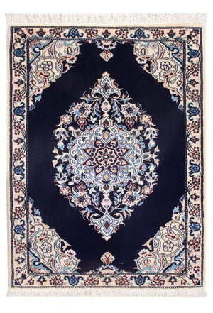 Tapis persan - Nain - Premium - 75 x 50 cm - bleu clair
