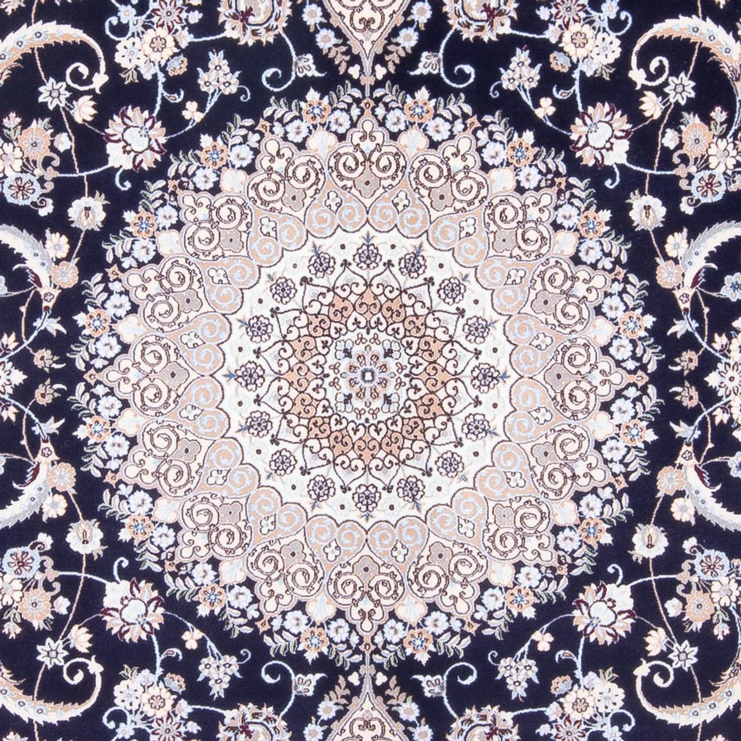 Tapis persan - Nain - Premium - 306 x 207 cm - bleu foncé
